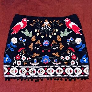 Umgee Embroidered Skirt